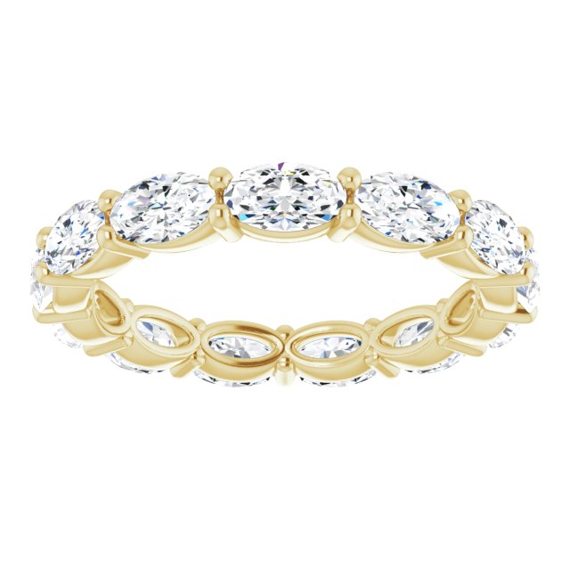 2.73 ct. Oval Diamond East West Set Eternity Band-VIRABYANI